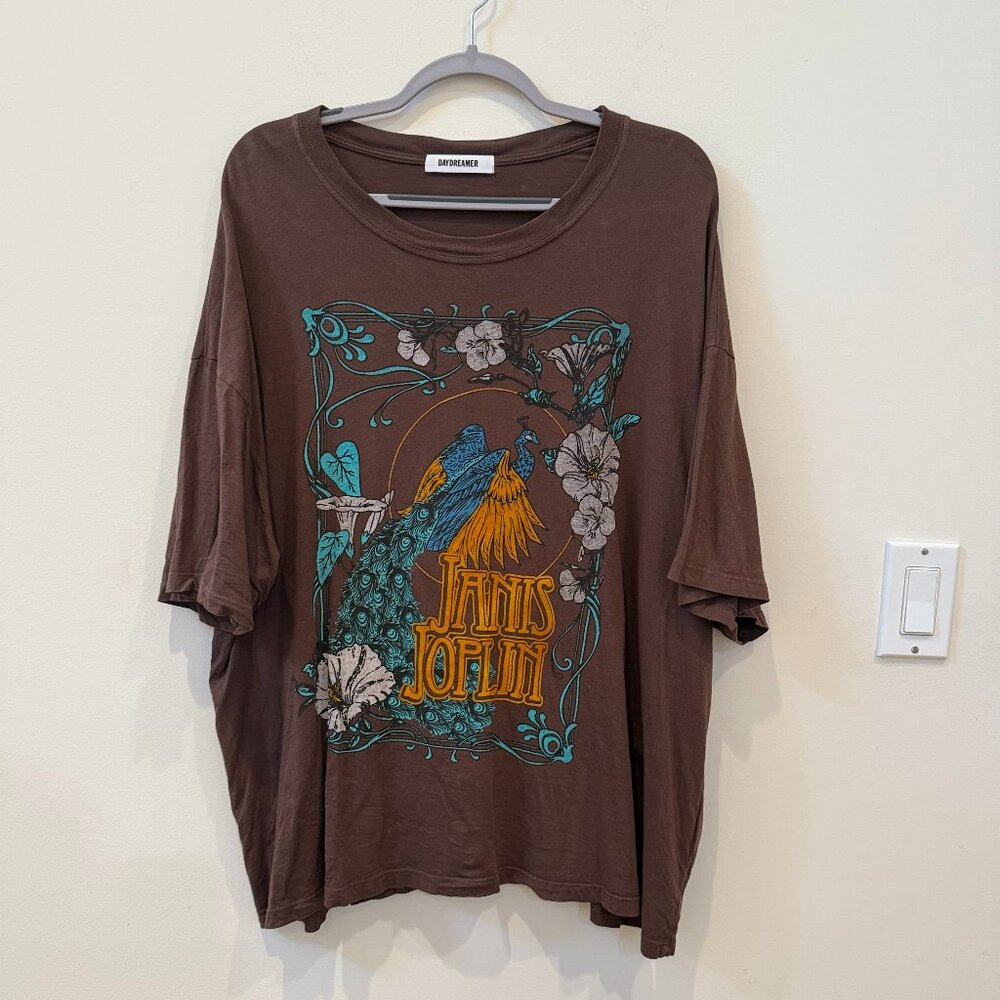 Daydreamer Janis Joplin oversized one size graphic tee